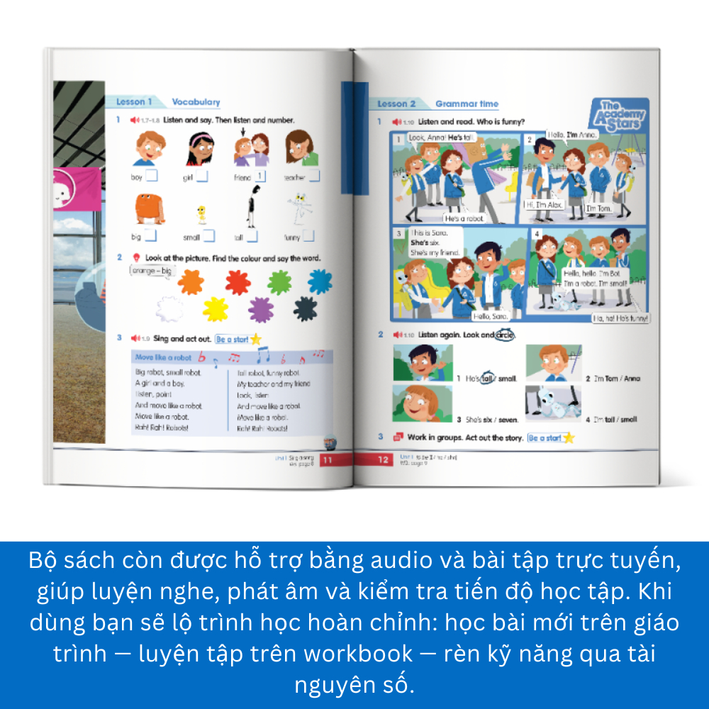 Combo -  Academy Stars - Giáo Trình Và Sách Bài Tập Học Tiếng Anh Cấp 1 chuẩn Cambridge