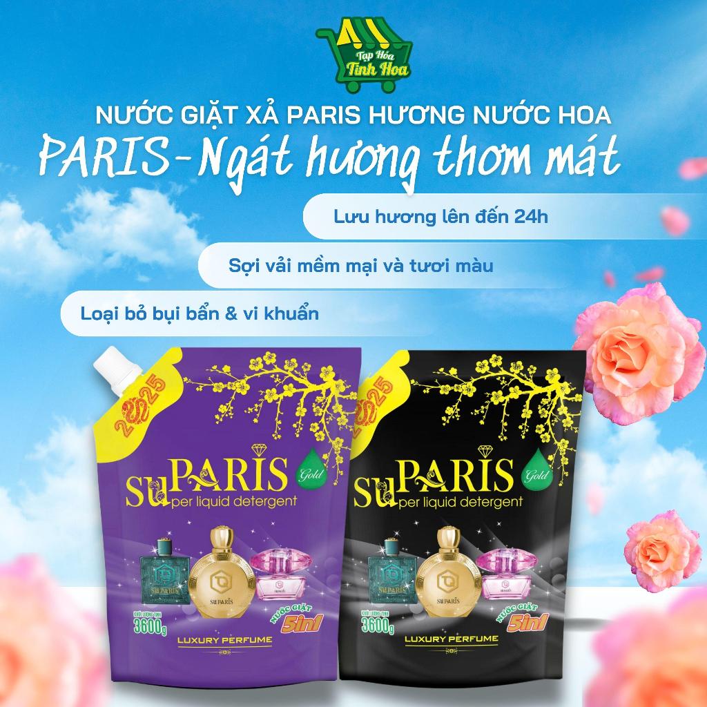 MUA 1 TẶNG 1 Nước Giặt SuParis 7,2L Hương Nước Hoa Diu, Siêu Tiết Kiệm, Mềm Vải Thơm Ngát