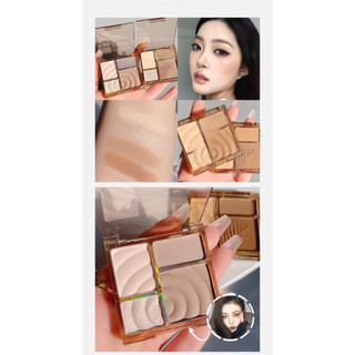 Bảng Phấn Trang Điểm Bắt Sáng Tạo Khối 4 ô Tự Nhiên Mền Mịn CONTOUR HIGHLIGHTER BLUSHER
