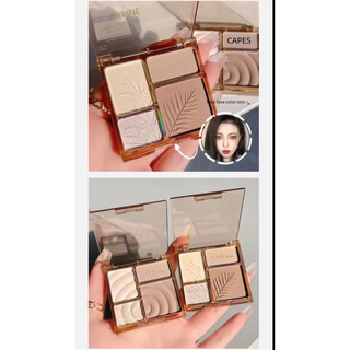 Bảng Phấn Trang Điểm Bắt Sáng Tạo Khối 4 ô Tự Nhiên Mền Mịn CONTOUR HIGHLIGHTER BLUSHER