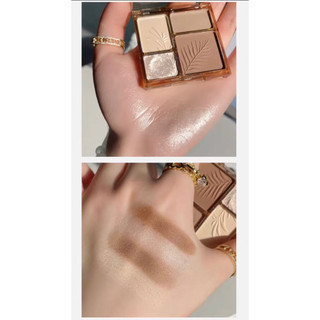 Bảng Phấn Trang Điểm Bắt Sáng Tạo Khối 4 ô Tự Nhiên Mền Mịn CONTOUR HIGHLIGHTER BLUSHER