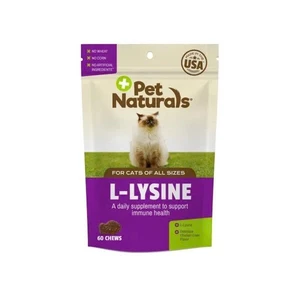 Viên Nhai Pet Naturals L-LYSINE 90g Túi 60 Viên, Bổ Sung Lysine, Hỗ Trợ Hệ Miễn Dịch Cho Mèo Petlove