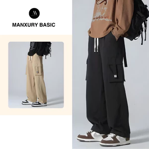 Quần Kaki Túi Hộp Nam Nữ Ống Rộng Phong Cách Hàn Quốc Quần Cargo Pant Lưng Thun Cao Cấp K05