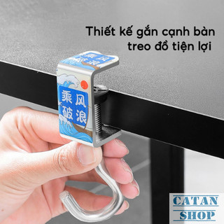 Móc Treo Đồ Kẹp Bàn Nhỏ Gọn Chất Liệu Thép Không Gỉ, Bền Đẹp, Dùng Cho Bàn Học Và Làm Việc-GD955-MocTreoKepBan