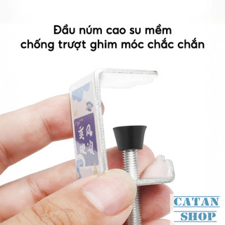 Móc Treo Đồ Kẹp Bàn Nhỏ Gọn Chất Liệu Thép Không Gỉ, Bền Đẹp, Dùng Cho Bàn Học Và Làm Việc-GD955-MocTreoKepBan