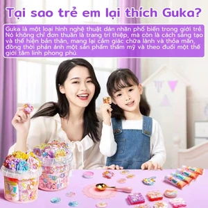 Siêu dễ thương DIY Sticker Keychain Trẻ em Kem Glue Set Đồ chơi