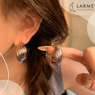 Khuyên tai nữ bông tai size L phong cách sang trọng Larme accessories -KT0299