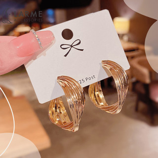 Khuyên tai nữ bông tai size L phong cách sang trọng Larme accessories -KT0299