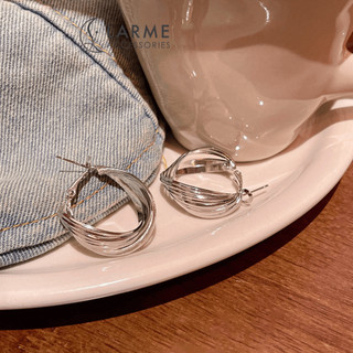 Khuyên tai nữ bông tai size L phong cách sang trọng Larme accessories -KT0299