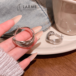 Khuyên tai nữ bông tai size L phong cách sang trọng Larme accessories -KT0299