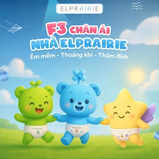 [ĐƯỢC CHỌN QUÀ] Combo 6 Bịch Tã/Bỉm ELPRAIRIE Mềm Mại Thoáng Mát, Siêu Thoáng, Mỏng Nhẹ Chống Hăm Cho Bé