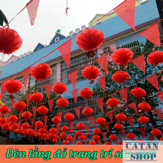 Bịch 10 Đèn Lồng Tổ Ong Đỏ Dây Treo Chữ Phúc Trang Trí Tết Nhà Cửa Sân Vườn Quán Cà Phê Sự Kiện Lễ Hội