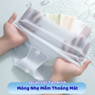 Quần Lót Su Nữ Tàng Hình Không Đường May Mềm Mát, Quần Chip Mỏng Nhẹ Thoáng Khí King Shop L-166
