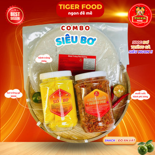 Bánh tráng phơi sương TIGER FOOD - COMBO TẮC NGON Bánh Tráng + Muối tôm hành phi + bơ béo + sốt tắc - Snack Đồ ăn vặt