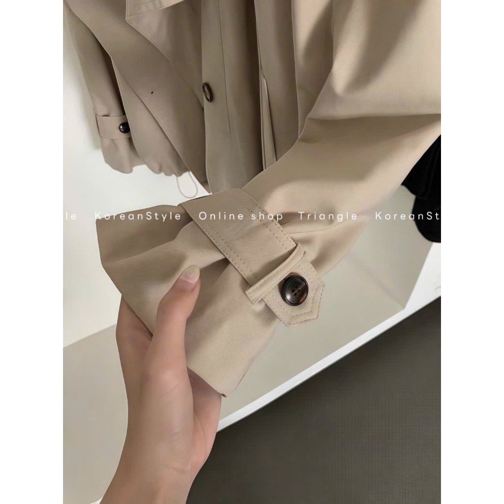 TRIANGLE - Rosie Coat (Cân nhắc kỹ, return is not welcomed) - Áo Khoác Trenchcoat Cao Cấp Dáng Ngắn Phong Cách Hàn