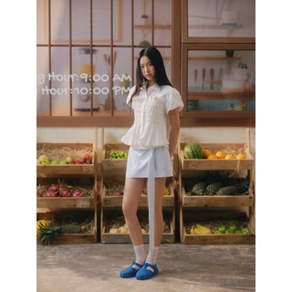 Chân váy OLV chữ A cạp trễ Light Blue Tie Belt Mini Skirt trẻ trung năng động