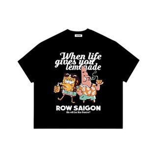 Áo Thun Big Boxy Local Brand THEROW Tay Ngắn Cotton "Patrick & Spongebob " Hoạt Hình Bọt Biển Unisex Nam Nữ Hot Trend