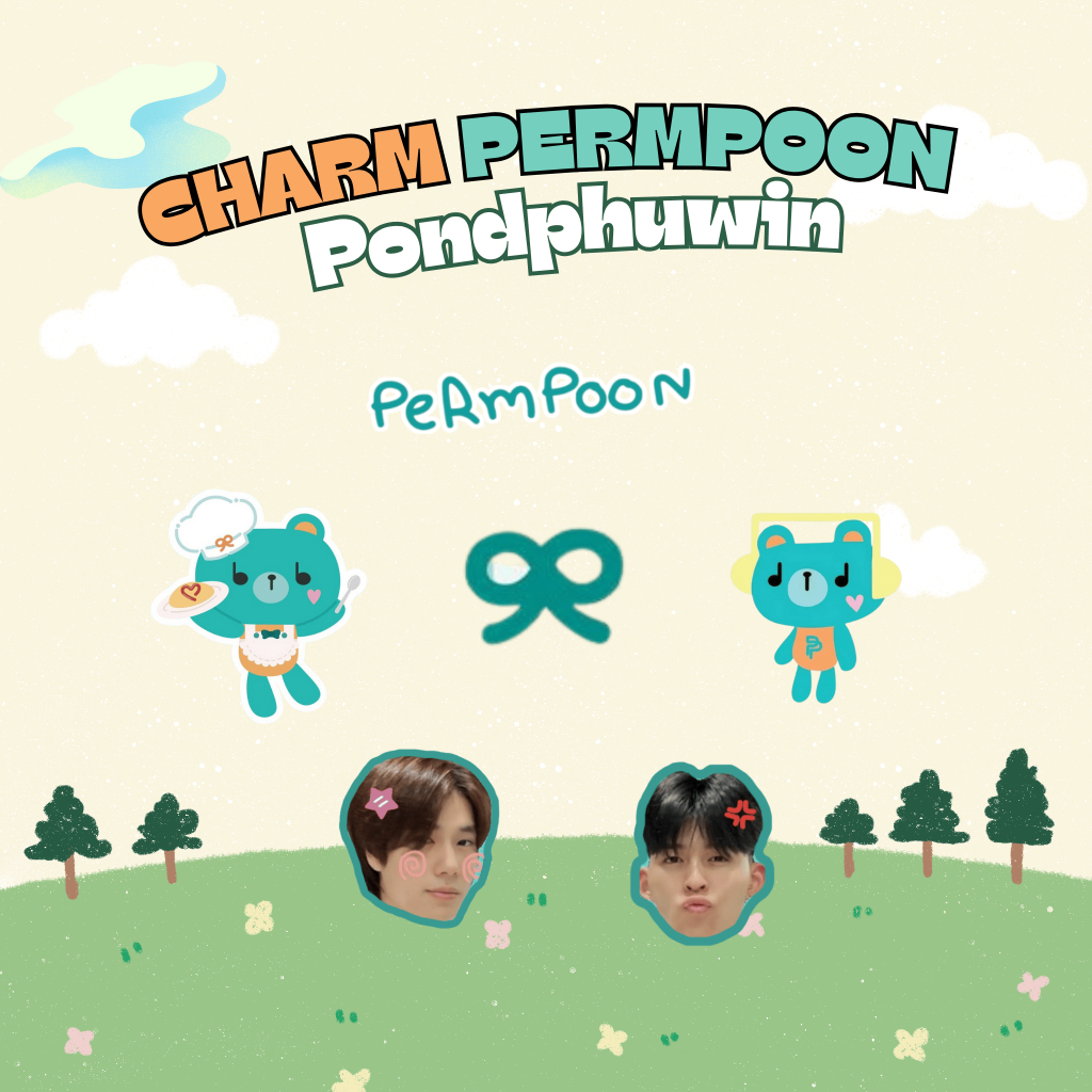 Bộ 6 Jibbitz/charm gắn dép in hình linh vật PERMPOON ver 2 | Shopee ...