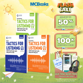 Sách - Combo Tactics For Listening – Chiến thuật luyện nghe tiếng Anh cơ bản đến nâng cao MCBooks