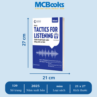 Sách - Combo Tactics For Listening – Chiến thuật luyện nghe tiếng Anh cơ bản đến nâng cao MCBooks