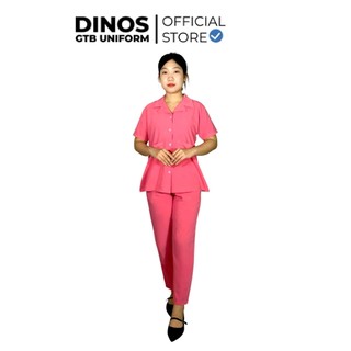 Đồng Phục Cấp Dưỡng Dinos Vải Mềm Mát Cho Nam Nữ Nhân Viên Trường Học, Bệnh Viện, Bếp Ăn - K NÓN