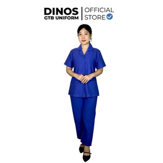 Đồng Phục Cấp Dưỡng Dinos Vải Mềm Mát Cho Nam Nữ Nhân Viên Trường Học, Bệnh Viện, Bếp Ăn - K NÓN