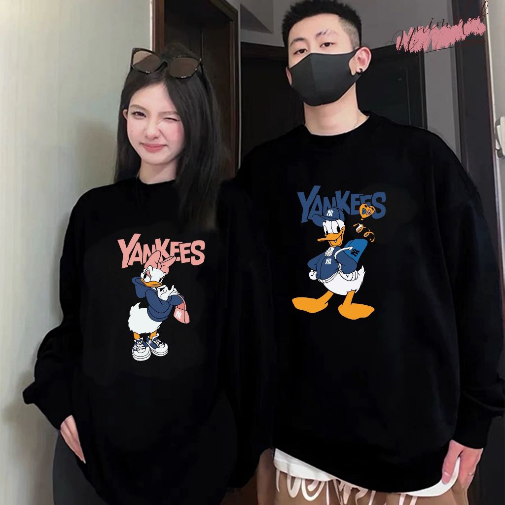 [Nỉ Chân Cua] Áo Đôi Sweater Mickey NY Đeo Túi Nhiều Màu Vải Nỉ Chân Cua Cao Cấp Unim Store - SW22