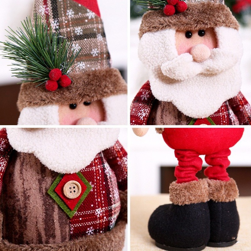 Đồ Chơi Noel Giáng Sinh Gấu Bông Rút Chân Trang Trí Hình Ông Già Noel Người Tuyết Tuần Lộc - Đồ Chơi Cho Bé PUKAPI