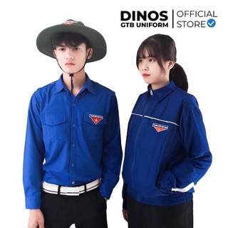 Áo Khoác Đoàn Thanh Niên Dinos Nam Nữ Thêu Logo Đẹp, 2 Lớp Dày Dặn, Màu Xanh