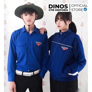 Áo Khoác Đoàn Thanh Niên Dinos Nam Nữ Thêu Logo Đẹp, 2 Lớp Dày Dặn, Màu Xanh