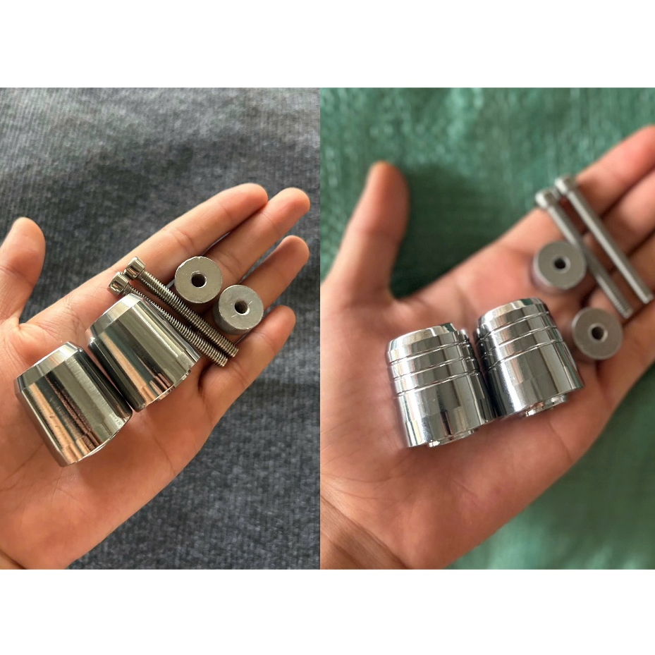 Gù Inox 304 Nguyên Khối + Bao Tay - Gù Tạ Chống Rung Xe Máy - Đầy Đủ ...