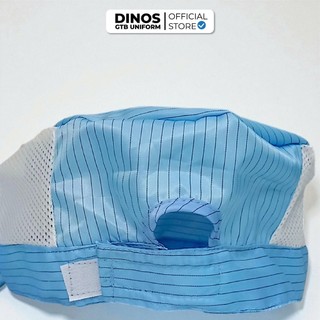 Nón Chống Tĩnh Điện Phòng Sạch Dinos Vải Phối Lưới Màu Xanh, Trắng Cho Nam Nữ Công Nhân