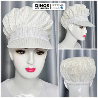 Nón Chống Tĩnh Điện Phòng Sạch Dinos Vải Phối Lưới Màu Xanh, Trắng Cho Nam Nữ Công Nhân