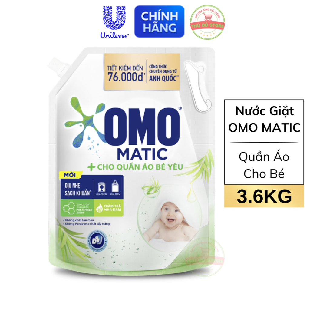 Nước Giặt OMO Matic Cho Quần Áo Bé - Túi 3.6KG vg9ke1_096