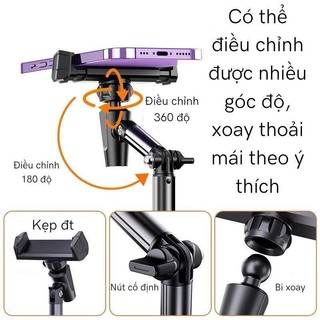 Giá Đỡ Điện Thoại Để Bàn T10/JC01 - Hỗ Trợ Quay 360°, Hợp Kim Nhôm Chắc Chắn, Chiều cao 30-45cm