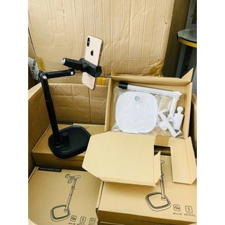 Giá Đỡ Điện Thoại Để Bàn T10/JC01 - Hỗ Trợ Quay 360°, Hợp Kim Nhôm Chắc Chắn, Chiều cao 30-45cm