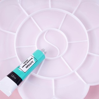 Khay Pha Màu Nước Hình Bông Hoa, Palette Trộn Màu Acrylic, Màu Gouache Chuyên Dụng