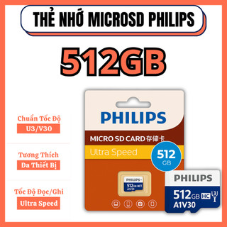 Thẻ Nhớ MicroSD PH 512GB UHS-I, U3, V30 – Dùng Cho Camera, Điện Thoại, Máy Ảnh,....