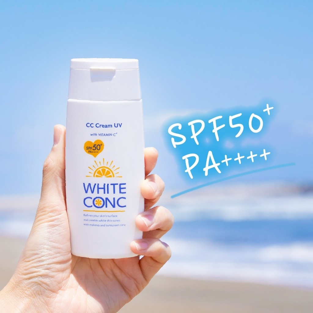 Kem Chống Nắng Nâng Tone Dưỡng Trắng Sáng Da White Conc White CC UV2 Cream (Tuýp 75g)