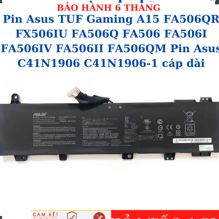 KXRSII C41N1906-1 Vervangende Laptopaccu – 90Wh Voor ASUS TUF Gaming A15/A17