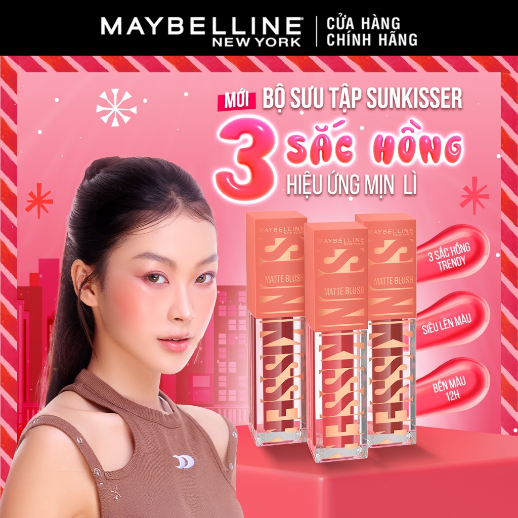 Má Hồng Kem Sunkisser Căng Mọng Bền Màu 12H Maybelline New York 4.7ml