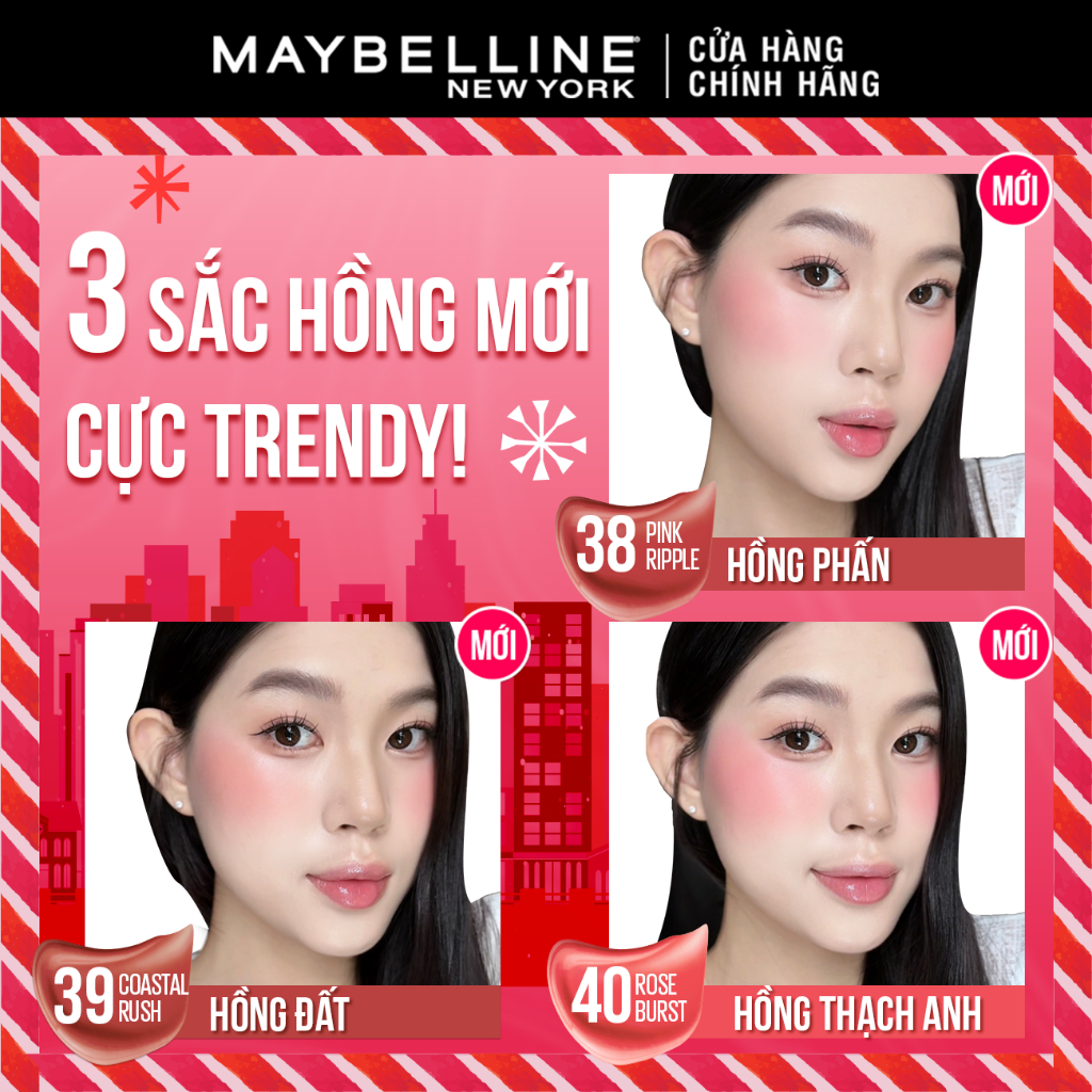 Má Hồng Kem Sunkisser Căng Mọng Bền Màu 12H Maybelline New York 4.7ml