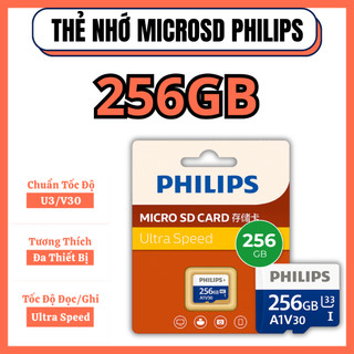 Thẻ Nhớ MicroSD PH 256GB UHS-I, U3, V30 – Dùng Cho Camera, Điện Thoại, Máy Ảnh,....