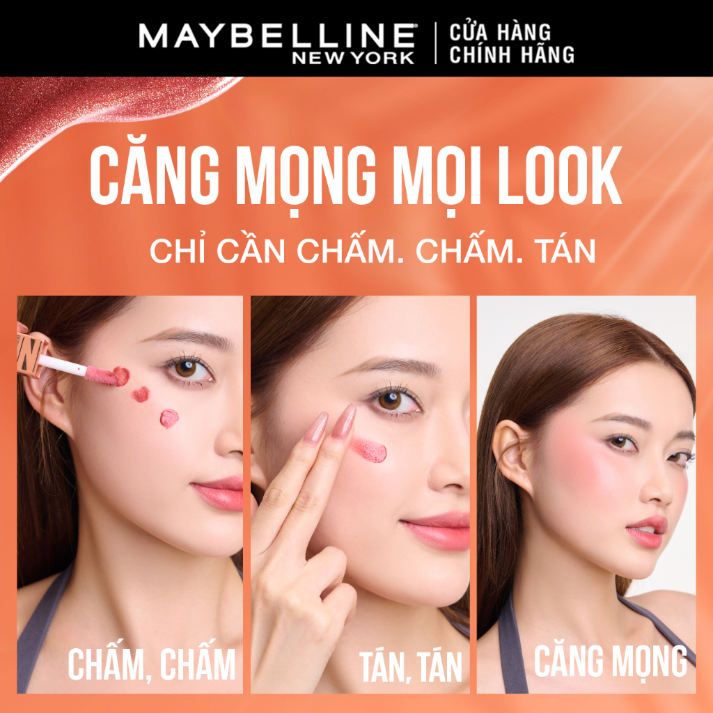 Má Hồng Kem Sunkisser Căng Mọng Bền Màu 12H Maybelline New York 4.7ml