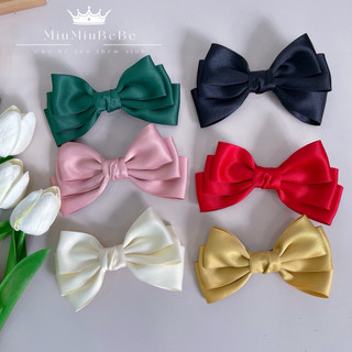Kẹp nơ to 3 tầng lụa Hàn cho bé
