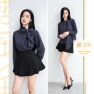 Áo Sơ Mi Kẻ Sọc Thắt Nơ Đa Kiểu Thanh Lịch Dịu Dàng Vải Tuytsi Cao Cấp Có Bigsize.
