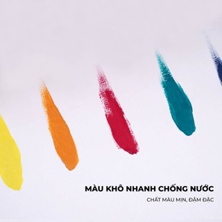 Màu Nước Acrylic Dạng Tuýp 12ml ARTMATE 24 Màu Vẽ Vải Giày Tường, Màu Tươi Sáng Đặc Mịn Nhanh Khô Chuyên Nghiệp AC0002