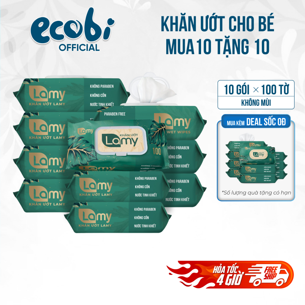 Khăn Ướt Lamy 100 Tờ - Hình ảnh thực tế