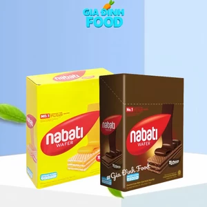 Bánh xốp Nabati vị phô mai/ socola/ dâu - Hộp 300g/ 20 thanh