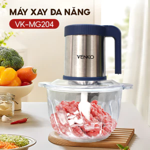 Máy Xay Thịt Đa Năng Venko 2L 400W MG204 - Xay Cua, Giò Chả, Rau Củ - 4 Tốc Độ, Lưỡi Inox An Toàn